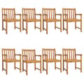 Miniatyrbilde 2 av 8: vidaXL Hagestoler 8 stk 56x55,5x90 cm heltre akasie