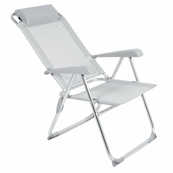 Polstrede Campingstol Aktive Indstillelig Grå 44 x 101 x 55 cm
