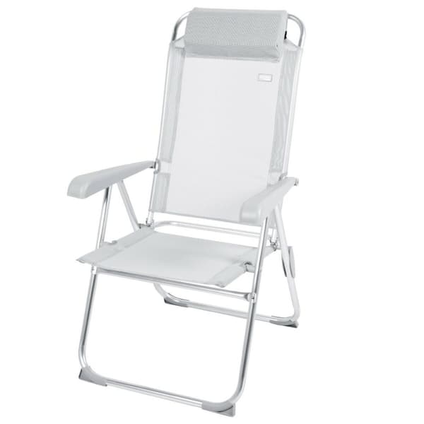 Polstrede Campingstol Aktive Indstillelig Grå 44 x 101 x 55 cm