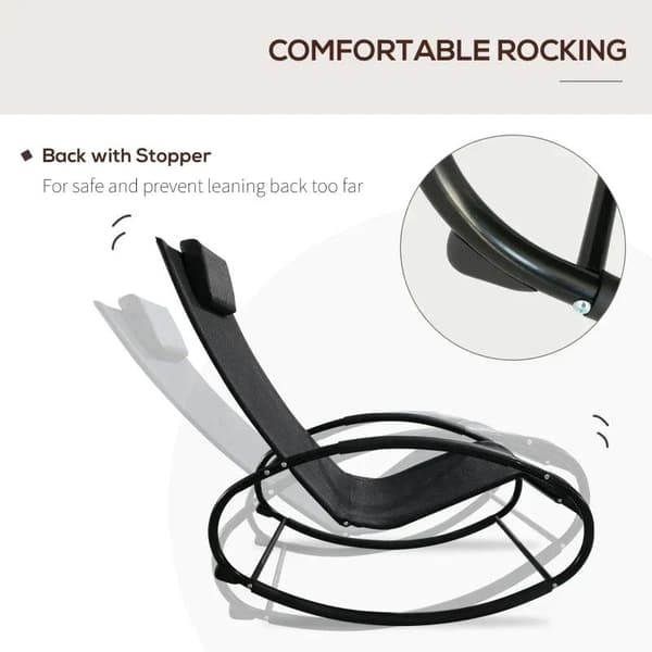Rootz Gungstol - Gungstol - Trädgårdssäng - Gungstol - Svart - 105Lx62Bx88H cm