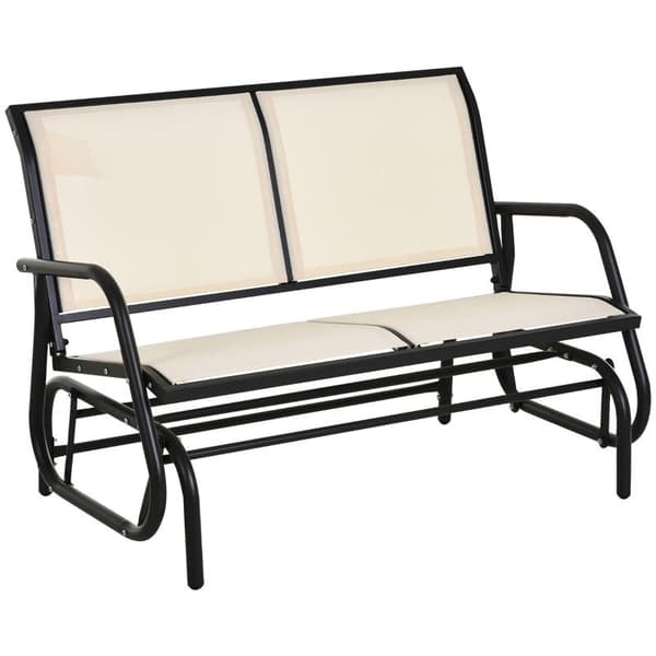 Rootz gungstol - 2-sits gungstol - Trädgårdsbänk - Trädgårdsgungbänk - Trädgårdsmöbler - Beige - 120 x 70 x 85 cm