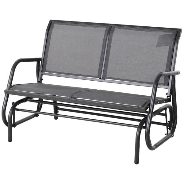 Rootz gyngestol - 2-personers gyngestol - Havebænk - Havegyngebænk - Havemøbler - Grå - 120 x 70 x 85 cm
