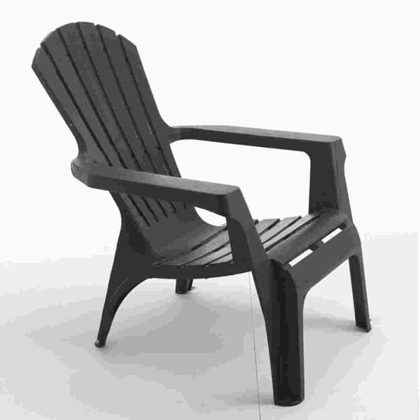 Fauteuil Adirondack i polypropylen, Wilsa Garden - Antracit - 1 Fauteuil Adirondack