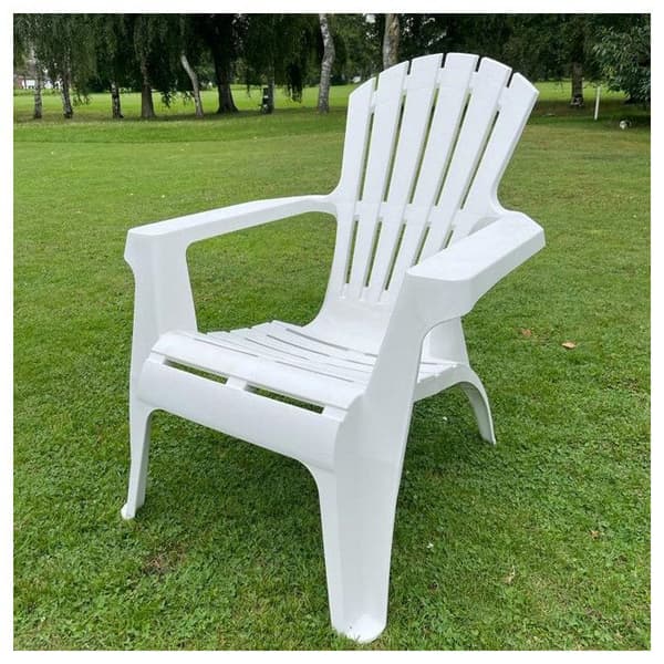 Adirondack-fåtölj i polypropylen Wilsa Garden - Vit - 2 Adirondack-fåtöljer