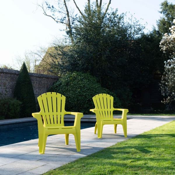 Adirondack-stol i polypropylen Wilsa Garden - Anis - 2 Adirondack-stolar