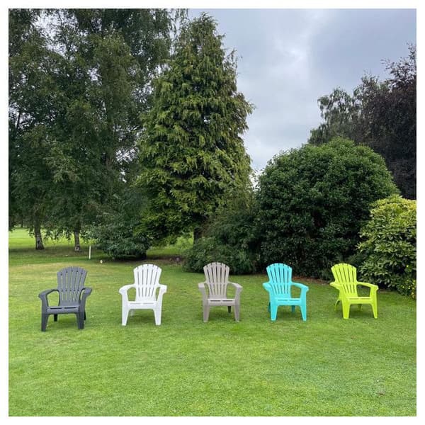 Adirondack-fåtöljer i polypropylen Wilsa Garden - Vit - 4 Adirondack-fåtöljer