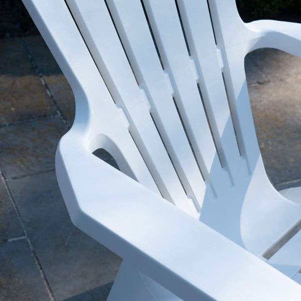 Fauteuil Adirondack i polypropenresin Wilsa Garden - Vit - 1 Fauteuil Adirondack