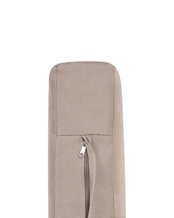 Uppsättning med 2 stolar Ljust Bambuträ Taupe Ryggstöd Sittdynor Inomhus och Utomhus Modern Rustik Design