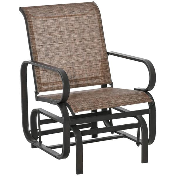 Rootz Garden Slide Chair - Udendørs Stol - Gyngestol - Brun - 62 x 75 x 91,5 cm