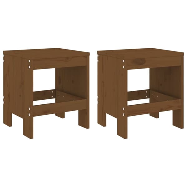 vidaXL haveskamler 2 stk. 40x36x45 cm massivt fyrretræ gyldenbrun