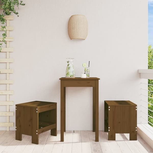 vidaXL haveskamler 2 stk. 40x36x45 cm massivt fyrretræ gyldenbrun