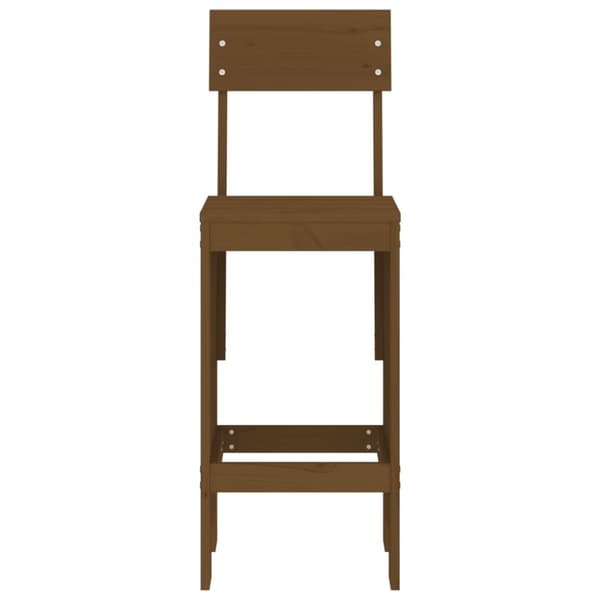 vidaXL Baarijakkarat 2 kpl hunajanruskea 40x48,5x115,5 cm täysi mänty