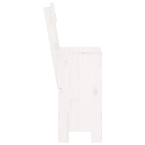 vidaXL Barkrakker 2 stk hvit 40x48,5x115,5 cm heltre furu