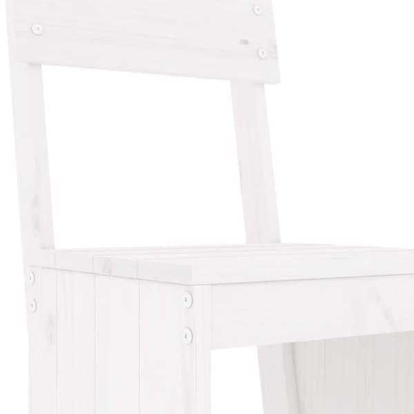 vidaXL Barkrakker 2 stk hvit 40x48,5x115,5 cm heltre furu