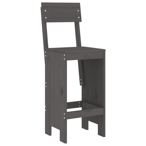 vidaXL Baarijakkarat 2 kpl harmaa 40x48,5x115,5 cm täysi mänty