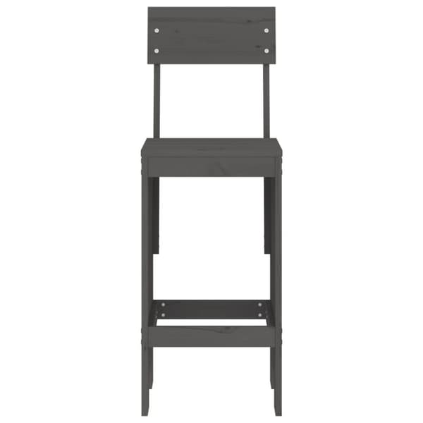 vidaXL Barkrakker 2 stk grå 40x48,5x115,5 cm heltre furu