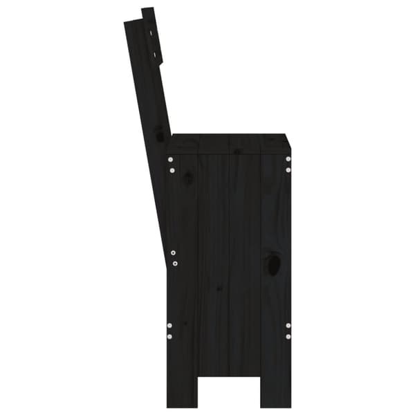 vidaXL barstole 2 stk. 40x48,5x115,5 cm massivt fyrretræ sort