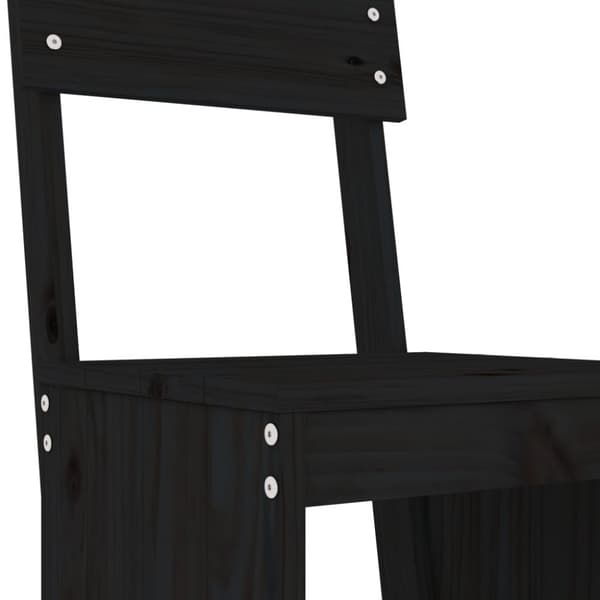 vidaXL barstole 2 stk. 40x48,5x115,5 cm massivt fyrretræ sort