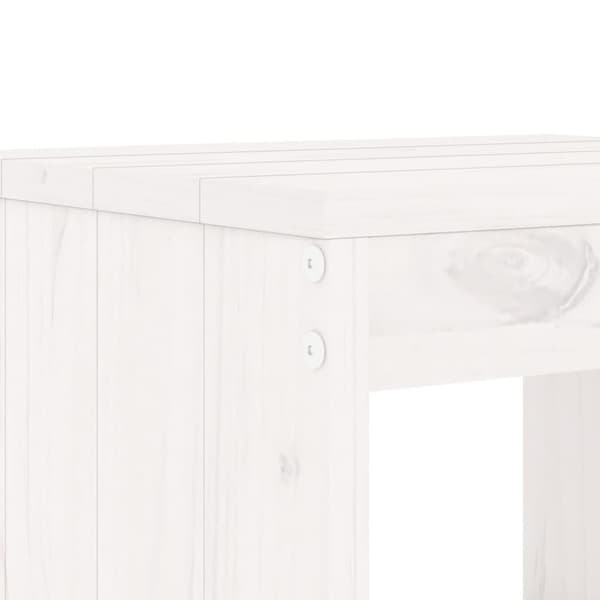 vidaXL haveskamler 2 stk. 40x36x45 cm massivt fyrretræ hvid