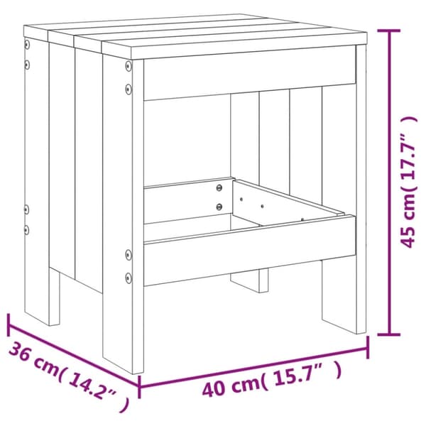 vidaXL haveskamler 2 stk. 40x36x45 cm massivt fyrretræ hvid