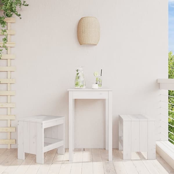vidaXL haveskamler 2 stk. 40x36x45 cm massivt fyrretræ hvid