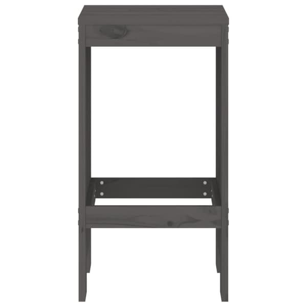 vidaXL barstole 2 stk. 40x36x75 cm massivt fyrretræ grå