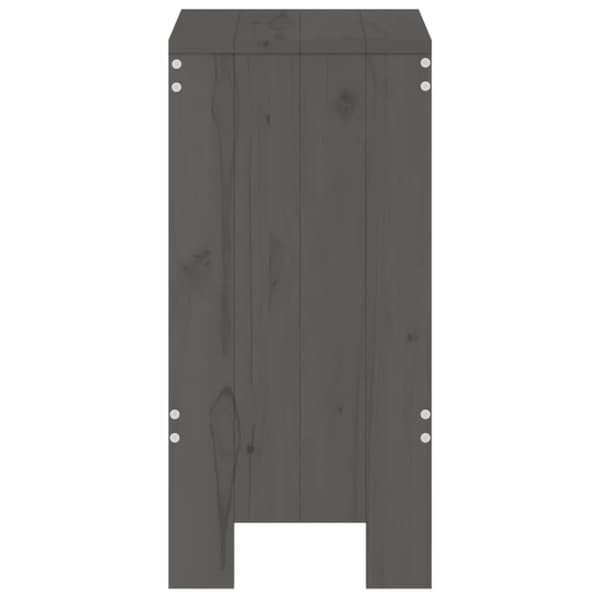 vidaXL barstole 2 stk. 40x36x75 cm massivt fyrretræ grå