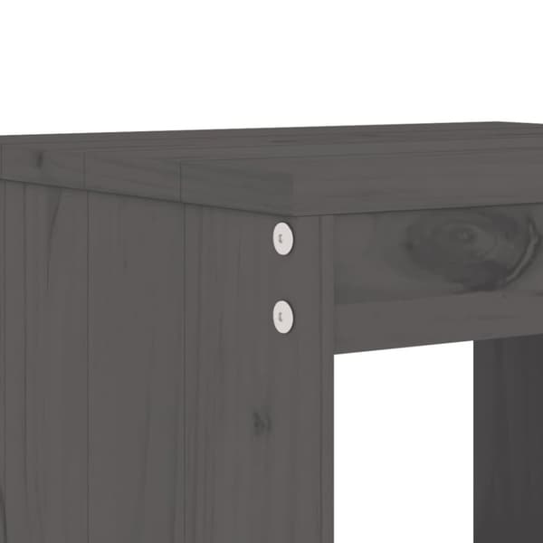 vidaXL barstole 2 stk. 40x36x75 cm massivt fyrretræ grå