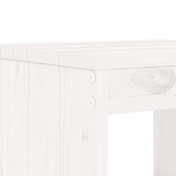 vidaXL Baarijakkarat 2 kpl valkoinen 40x36x75 cm täysi mänty