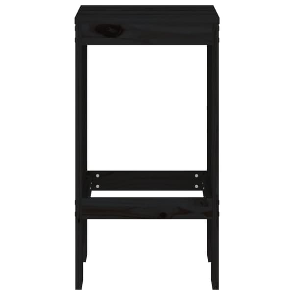 vidaXL Baarijakkarat 2 kpl musta 40x36x75 cm täysi mänty