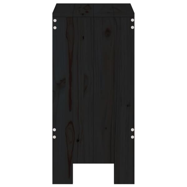 vidaXL Baarijakkarat 2 kpl musta 40x36x75 cm täysi mänty