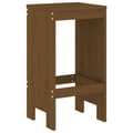Miniatyrbillede 3 af 9: vidaXL barstole 2 stk. 40x36x75 cm massivt fyrretræ gyldenbrun