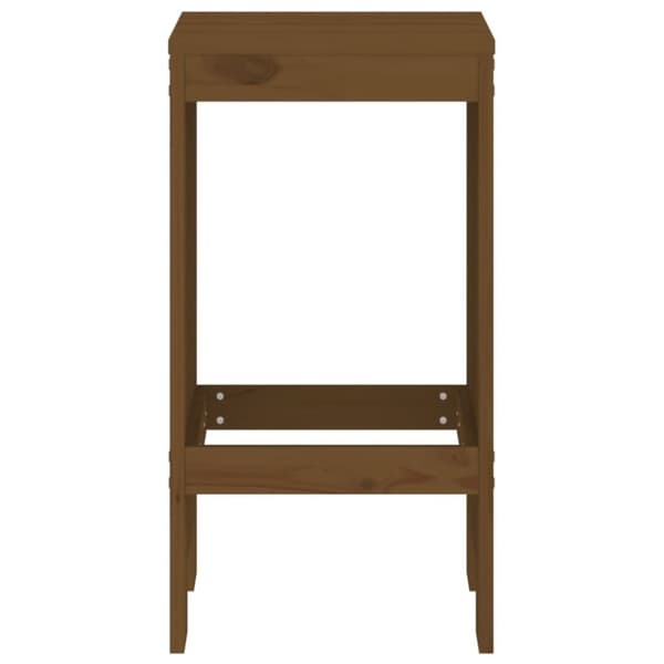 vidaXL barstole 2 stk. 40x36x75 cm massivt fyrretræ gyldenbrun