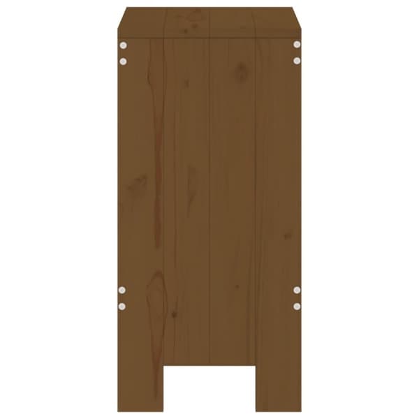 vidaXL barstole 2 stk. 40x36x75 cm massivt fyrretræ gyldenbrun