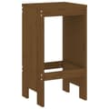 Miniatyrbillede 6 af 9: vidaXL barstole 2 stk. 40x36x75 cm massivt fyrretræ gyldenbrun