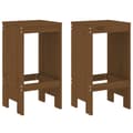 Miniatyrbillede 2 af 9: vidaXL barstole 2 stk. 40x36x75 cm massivt fyrretræ gyldenbrun