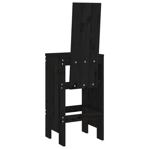 vidaXL Baarijakkarat 2 kpl musta 40x42x120 cm täysi mänty