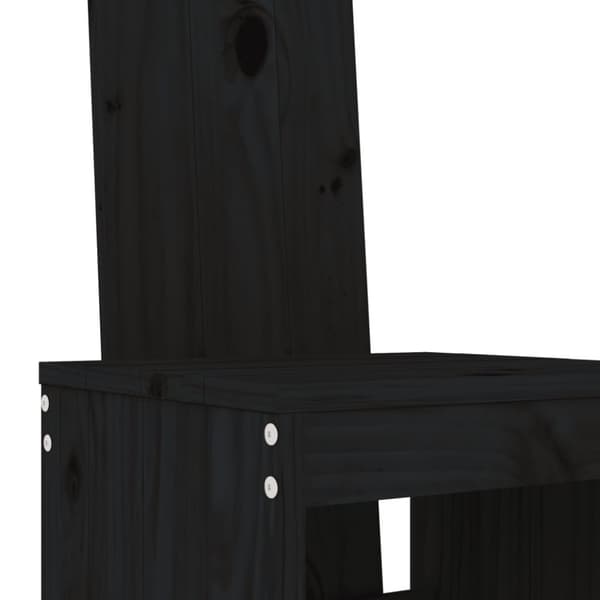 vidaXL Baarijakkarat 2 kpl musta 40x42x120 cm täysi mänty