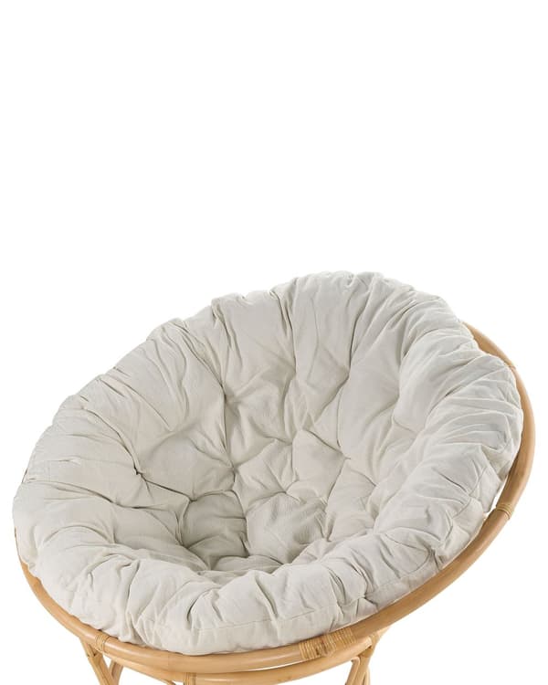 Tuoli luonnonväri rottinki vaalea beige pehmuste pinottava sisälle ja ulos pyöreä boho