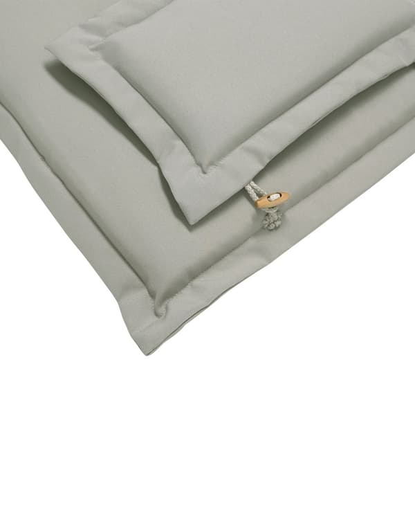 Set med 2 Trädgårdsstolar med Gråbruna Dynor Mörkt Akaciaträ Justerbar Hopfällbar Modern Design Utomhus Trädgård