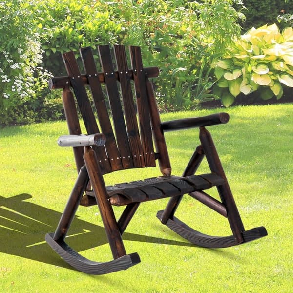 Rootz Rocking Chair - Antique Rocking Chair - Relaxing Chair - Chair With Armrest - Outdoor Rocking Chair - Waterproof Paint - Stylish Antique Design