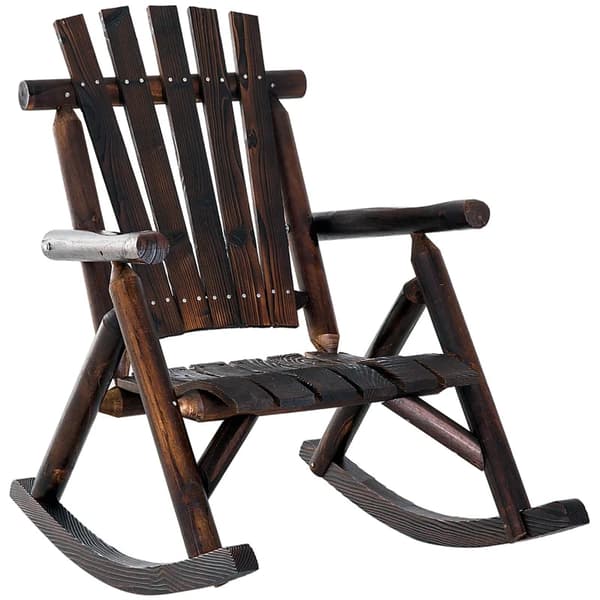 Rootz Rocking Chair - Antique Rocking Chair - Relaxing Chair - Chair With Armrest - Outdoor Rocking Chair - Waterproof Paint - Stylish Antique Design