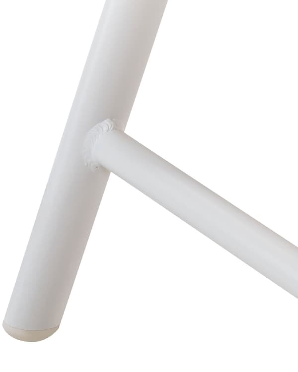 Sett med 6 Hagestoler Beige tekstil Hvit aluminiumsramme Pulverlakkert Sammenleggbare Hvilestoler Moderne design