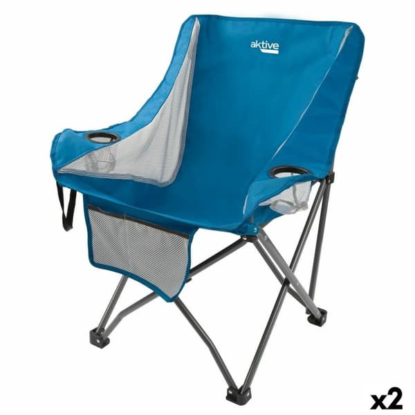 Taitettava retkituoli Aktive Sininen 48 x 86 x 50 cm (2 osaa)