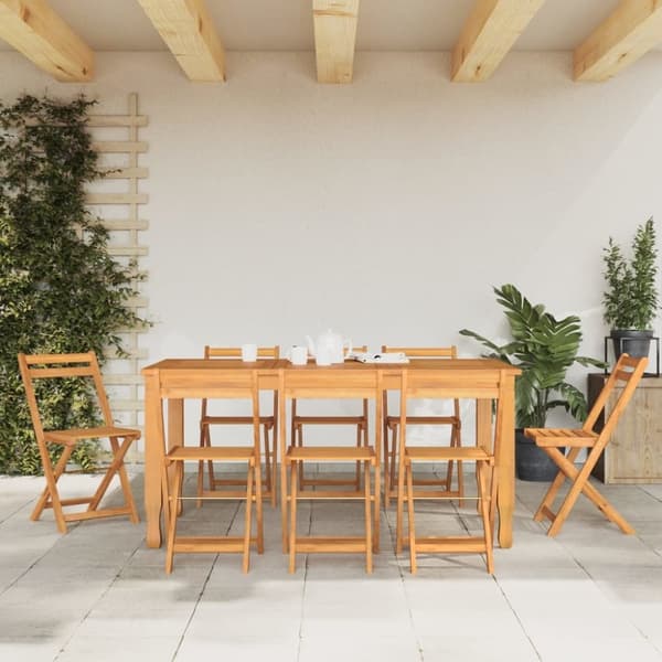 vidaXL foldbare bistrostole 8 stk. massivt akacietræ