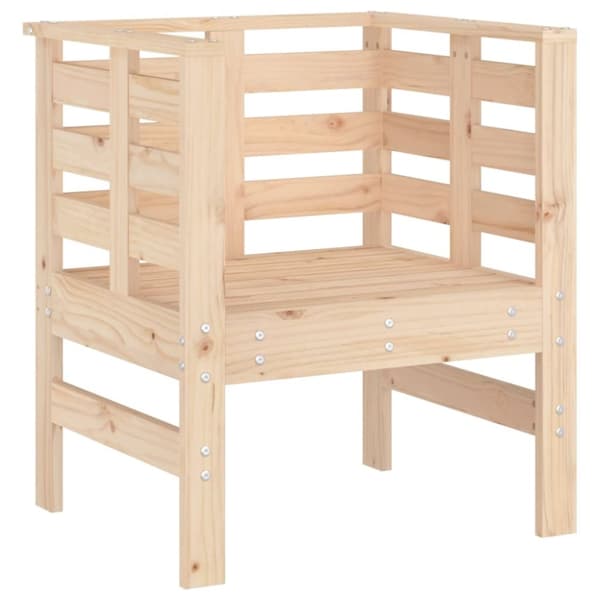 vidaXL Hagestoler 2 stk 61,5x53x71 cm heltre furu