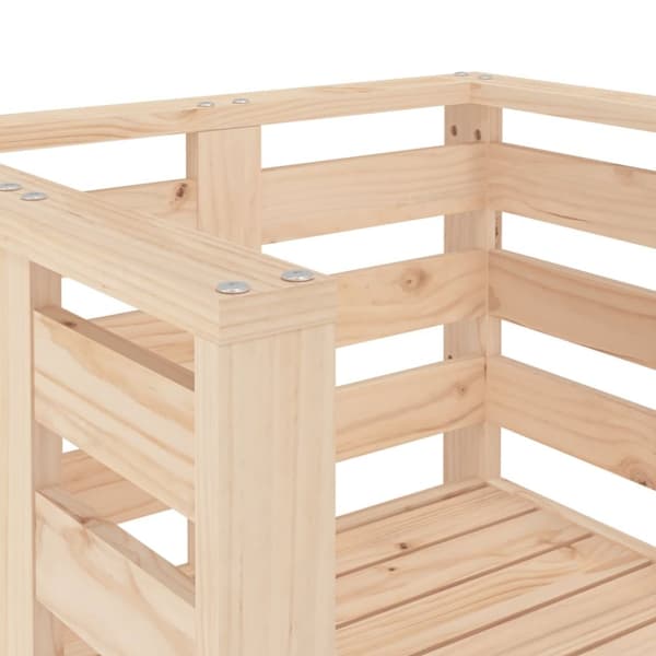 vidaXL Hagestoler 2 stk 61,5x53x71 cm heltre furu