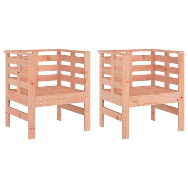 vidaXL Hagestoler 2 stk 61,5x53x71 cm heltre douglasgran