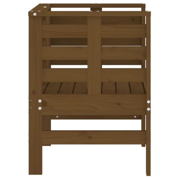 vidaXL Hagestoler 2 stk honningbrun 61,5x53x71 cm heltre furu