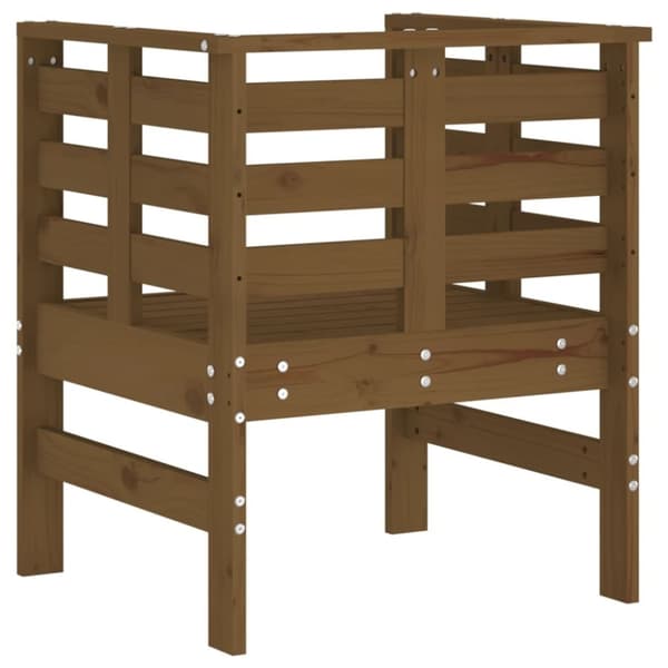vidaXL Hagestoler 2 stk honningbrun 61,5x53x71 cm heltre furu